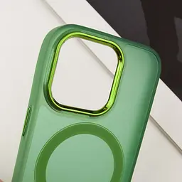 Чохол TPU+PC Lily with MagSafe для Apple iPhone 14 Pro Max (6.7) Army Green - мініатюра 5