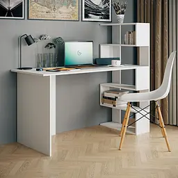 Стіл комп'ютерний Moreli Moreli Christer 1416х1226х600 мм Білий (zg-s15-white) - мініатюра 3