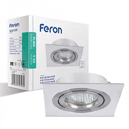 Вбудований поворотний світильник Feron DL6120 під лампу білий