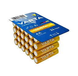 Батарейки пальчикові лужні Varta Longlife AA 24 шт (2807633494)