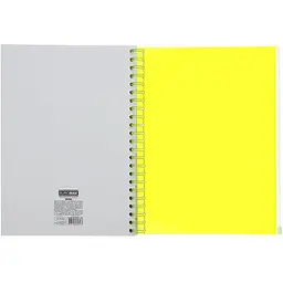Зошит на пружині Buromax Neon А4 (210x297) 120 аркушів 3 PVC жовтий (BM.24349911-08) - мініатюра 3