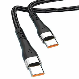 Кабель швидкого заряджання та передачі даних Digital PD Type-C до Type-C 120W 6A 2 м Чорний (Type-C2m120WB) - мініатюра 2