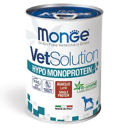 Сухий корм Monge VetSolution Wet Hypo canine дієтичний для собак з ягням 400 гр
