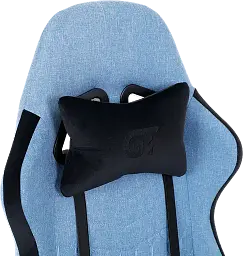 Геймерське крісло GT Racer чорне зі світло-синім (X-2324 Fabric Light Blue/Black Suede) - мініатюра 6