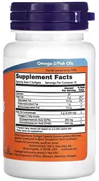 Риб’ячий жир з Омега-3, 1000 мг, 180мг ЕПК/ 120мг ДГК, 30 капсул Now Foods - мініатюра 3