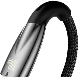 Кабель Baseus Glimmer Series Fast Charging Cable USB to Type-C 100W 2m CADH000501 Black - мініатюра 4