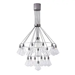 Люстра стельова LED Levistella 788CH10061-18 PLBK+CL G9, G9, діаметр 350/600 мм, сучасний стиль