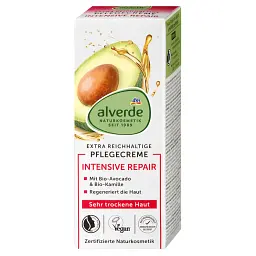 Крем Alverde Naturkosmetik інтенсивне відновлення для обличчя з екстрактом авокадо 50 мл - мініатюра 2