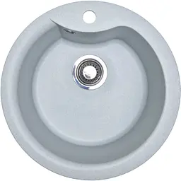 Кухонна мийка Adamant WAVE світло-сіра d 485x210 мм, без крила d 48 - мініатюра 3