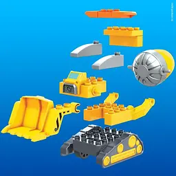 Набір Mega Bloks Щенячий патруль Будівельна вантажівка Кремеза та фігурка, жовтий із сірим (GYW91) - мініатюра 2