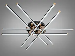 Стильна стельова LED-люстра для залу Diasha SX8258/6BK, чорно-золота, 107 см, 140 W - мініатюра 4