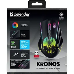 Мишка Defender Kronos GM-695 Wireless Black (52695) - мініатюра 8