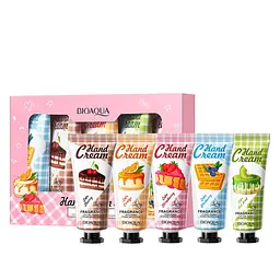 Подарунковий набір парфумованих кремів для рук 5 в 1 Bioaqua Hand Cream 5 х 20 г