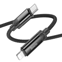 Дата кабель Hoco U126 Lantern 27W Type-C to Lightning (1.2m) Black - мініатюра 2
