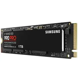 Твердотільний накопичувач SSD 1Tb, Samsung 990 Pro, PCI-E 4.0 x4, M.2 2280, MLC 3-bit V-NAND, 7450/6900 МБ/с (MZ-V9P1T0BW) - мініатюра 3