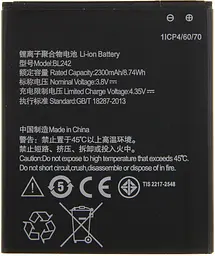 Акумулятор TOTO BL242 for Lenovo 2000/2300 mAh - мініатюра 2