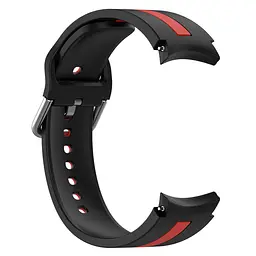 Ремінець для Samsung Galaxy Watch 5 Pro 45mm - чорно-червоний ширина кріплення 20мм силікон Watchbands D2 (W16-6WB67753177) - мініатюра 4