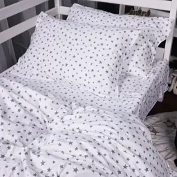 Підковдра MirSon Фланель 016 White Stars 110х140 см Біло-сіра (2200009652257) - мініатюра 3