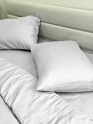 Комплект наволочок Ecotton 50х70 см 2 шт світло-сірого кольору Light Grey (25063) - мініатюра 3
