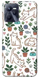 TPU чохол Demsky Cats pattern для Realme C35