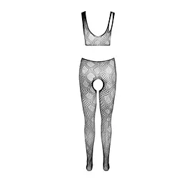 Еротичний бодістокінг Passion BS085 black One size - мініатюра 4