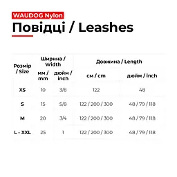 Повідець для собак WAUDOG Nylon "Зебра" M Ш 20 мм Д 200 см (757-0055) - мініатюра 2