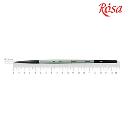 Пензель єнот круглий OASIS 188 № 2 коротка ручка ROSA (4823098516958)