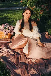 Комплект постільної білизни сатин Tea rose рожевий - двоспальний - мініатюра 4
