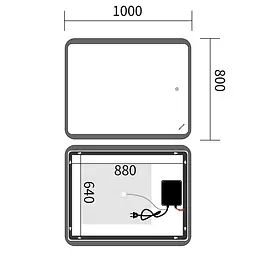 Дзеркало Mixxus Premium Olivary MR19-100x80-Reverse MP6629 - мініатюра 5