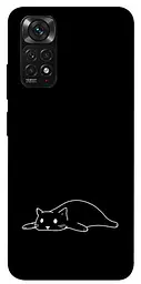 TPU чехол Demsky Lazy cat для Xiaomi Redmi Note 11 (Global) / Note 11S