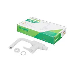 Змішувач для умивальника Plamix Diego-001-G white PM0656, Білий - мініатюра 5