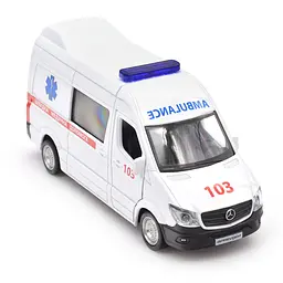 Автомодель TechnoDrive Mercedes Benz Sprinter Швидка Допомога, 1:32, біла (250344U) - мініатюра 7