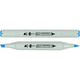 Набір спиртових маркерів Santi Brush SA-76 небесно-блакитний 6 шт. (390983)