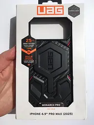 Чохол протиударний UAG Monarch Pro MagSafe для iPhone 17 Pro Max Carbon Fiber Black 114514119042 - мініатюра 2