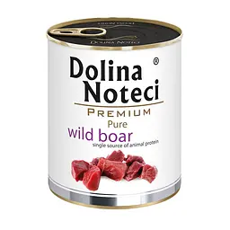 Вологий корм для собак алергіків Dolina Noteci Premium Pure з кабаном банка 800 г