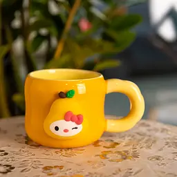 Чашка порцелянова Yiwu Sanrio 400 мл з магнітом помаранчевий Yiwu FM-37B - мініатюра 2