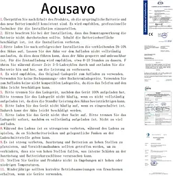 Aousavo AK-S3 Змінна літій-іонна батарея, сумісна з Emporia Smart 3 Mobile Phone Smart Seniors (Only Smart 3) - мініатюра 8