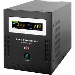 Джерело безперебійного живлення [ДБЖ] LogicPower LPY-B-PSW-6000VA+ 4200Вт 10A/20A [6615] [107292] - мініатюра 1
