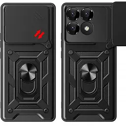 Чохол Ummi Camshield Serge Ring для Xiaomi Poco X6 Pro Чорний / Black - мініатюра 2