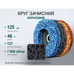 Круг зачисний Alloid Building Tools корал м'який 125х22.2 мм (SD-125225) - мініатюра 5
