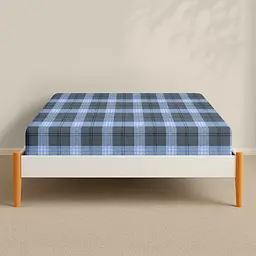 Простирадло Cosas на резинці фланель 100х200 nordic check, синій (Flannel_NordicCheck_100x200x20) - мініатюра 2