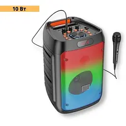 Портативна колонка XPRO BP10 валіза 10Вт USB SD FM радіо Bluetooth 1 мікрофон ДК (41917-BP10_3414) - мініатюра 2