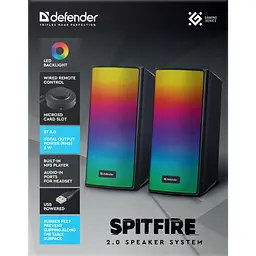 Акустична система 2.0 Defender Spitfire 6Вт, Bluetooth/USB - мініатюра 6