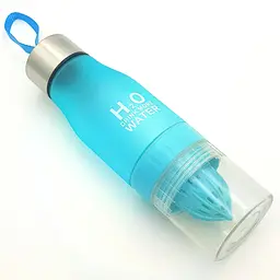 Пляшка соковитискач для води з фруктами 650 мл H2O Water Bottle QC-650 бірюзова