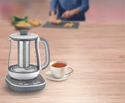 Електрочайник Tefal Tastea tea maker 1.5 л скло заварник біло-сірий kuh0015326 - мініатюра 8