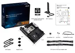 Материнська плата ASUS PRO WS TRX50-SAGE WIFI (PRO WS TRX50-SAGE WIFI) (Socket TR5, AMD TRX50, CEB) - мініатюра 6