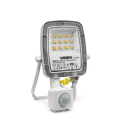 Прожектор Led Videx F5 10W 3000-5000-6500K з датчиком руху 230V білий (VL-F5-010CW-S)  - мініатюра 2
