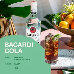 Ром Bacardi Carta Blanca, 40%, 1 л - мініатюра 5