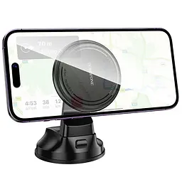 Автотримач Borofone BH136 Parker ring magnetic (center console) Black - мініатюра 4