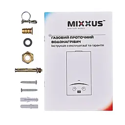 Газова колонка Mixxus GWH-0210 Basic Black димохідна 10 л/хв WH0023 - мініатюра 5
